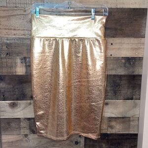 LuLaRoe Elegant Rose Gold Cassie Pencil Skirt, NWOT